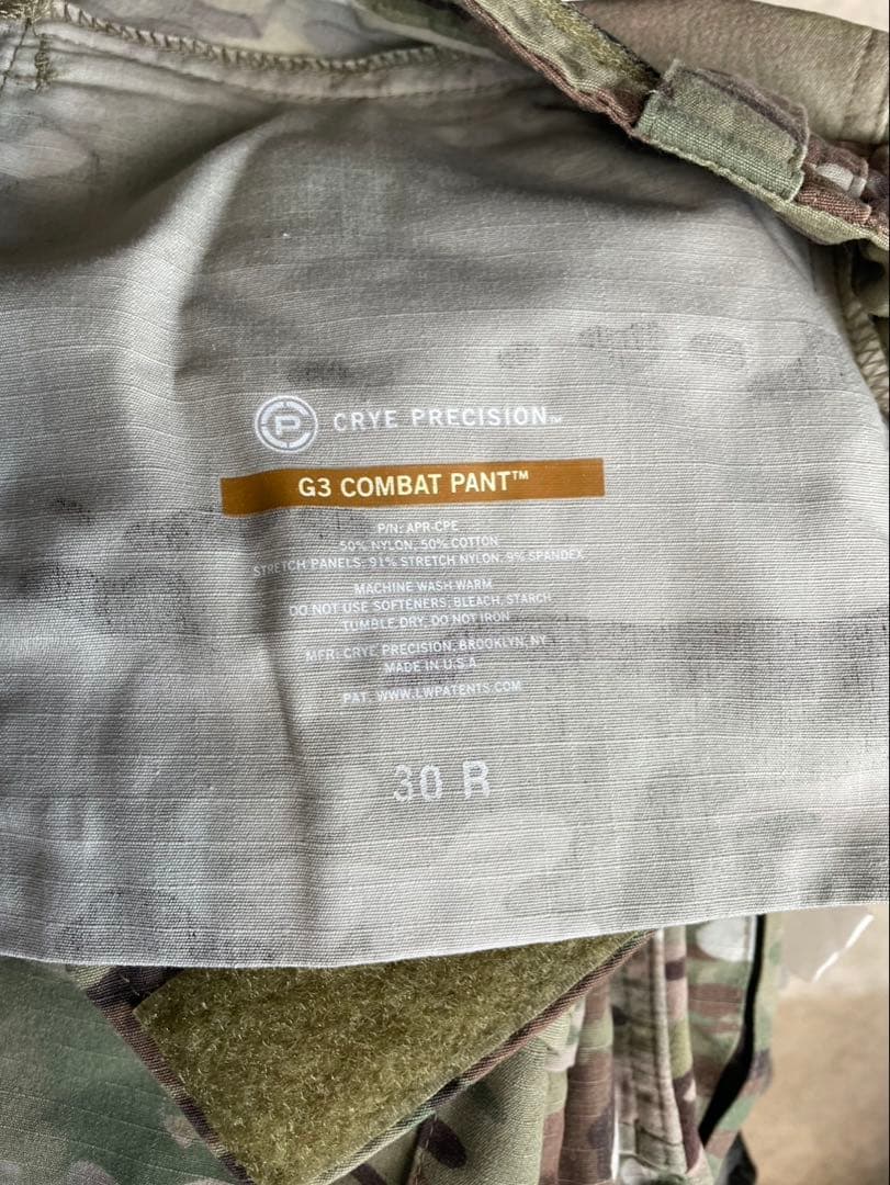 米軍ocp特殊部隊CRWE Precision G3コンバットパンツ30Rサイズ