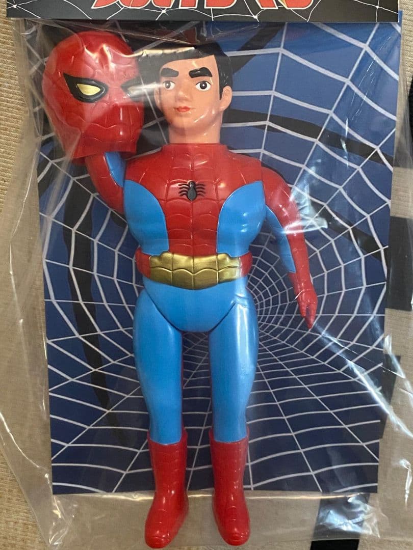 1978 スパイダーマン ソフビ　ポピー　SPIDERMAN 面取れ 25㎝