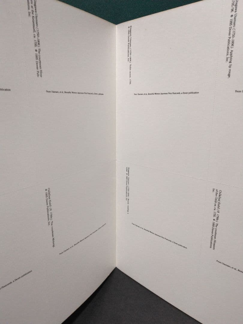 Japanese Print Postcards ポストカードブック　喜多川歌麿
