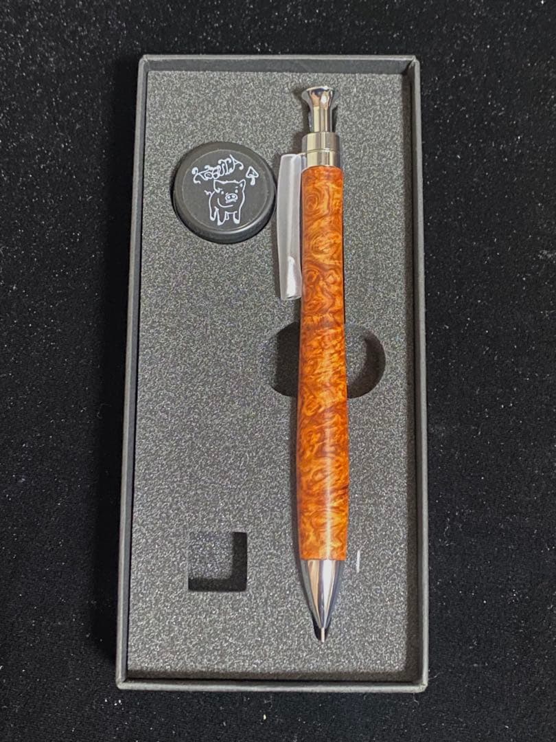 ⑤こぶた工房 シャープペンシル 極上花梨瘤0.5mm