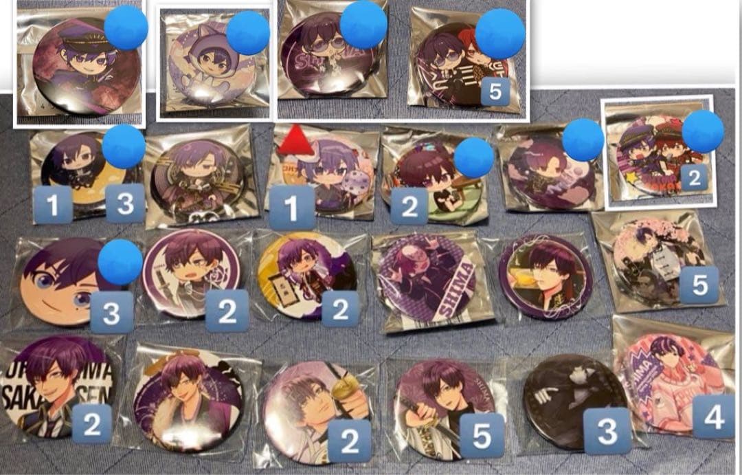 浦島坂田船 志麻 缶バッジ まとめ売り