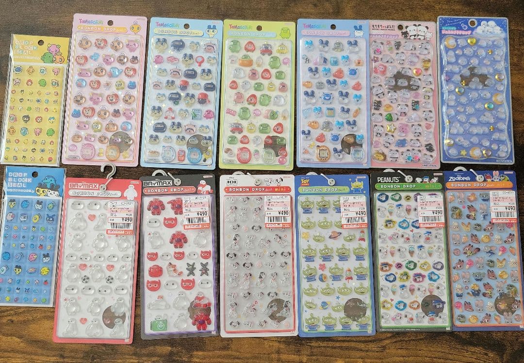 ボンボンドロップシール　ミニ　タイルシール　ジュエルプチドロップシール