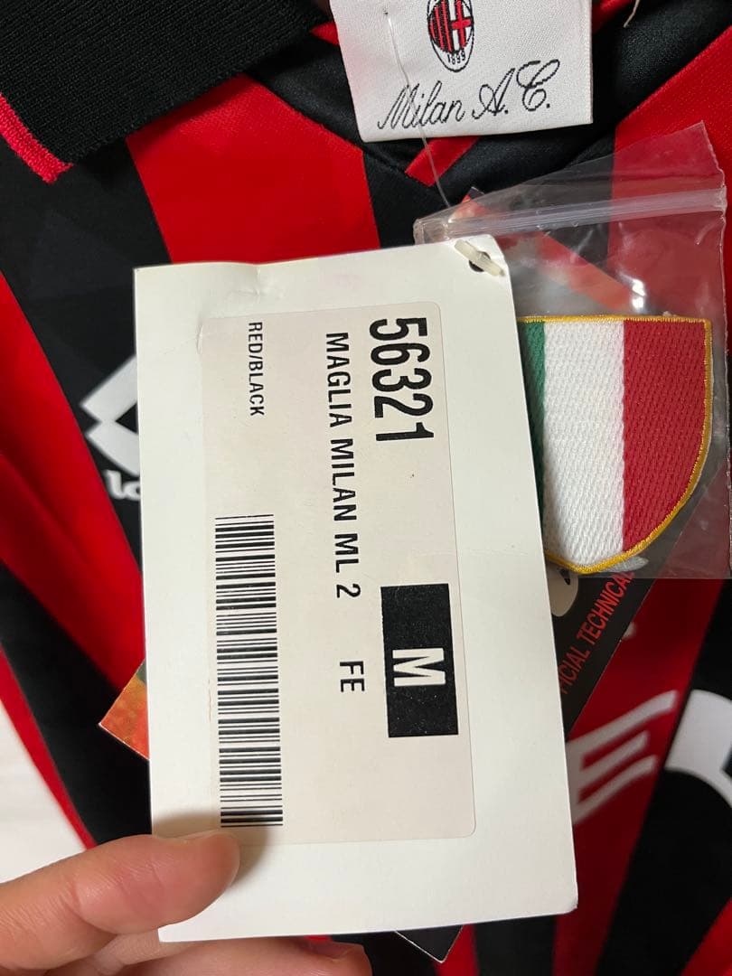 正規品AC ミラン 94／95ホーム長袖ユニフォーム