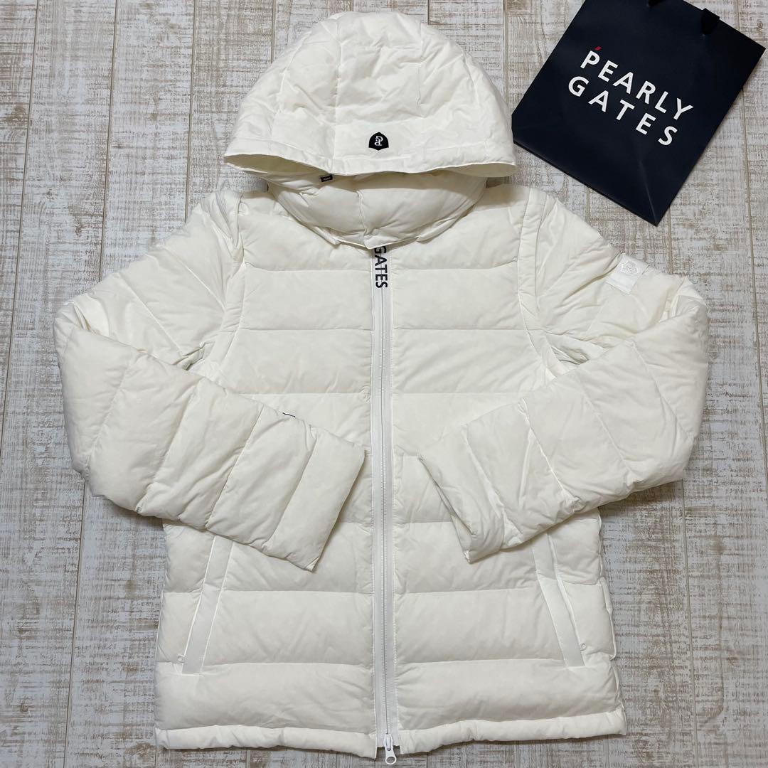 新品 パーリーゲイツ ダウンジャケット 高級 ホワイト Lサイズ（5）