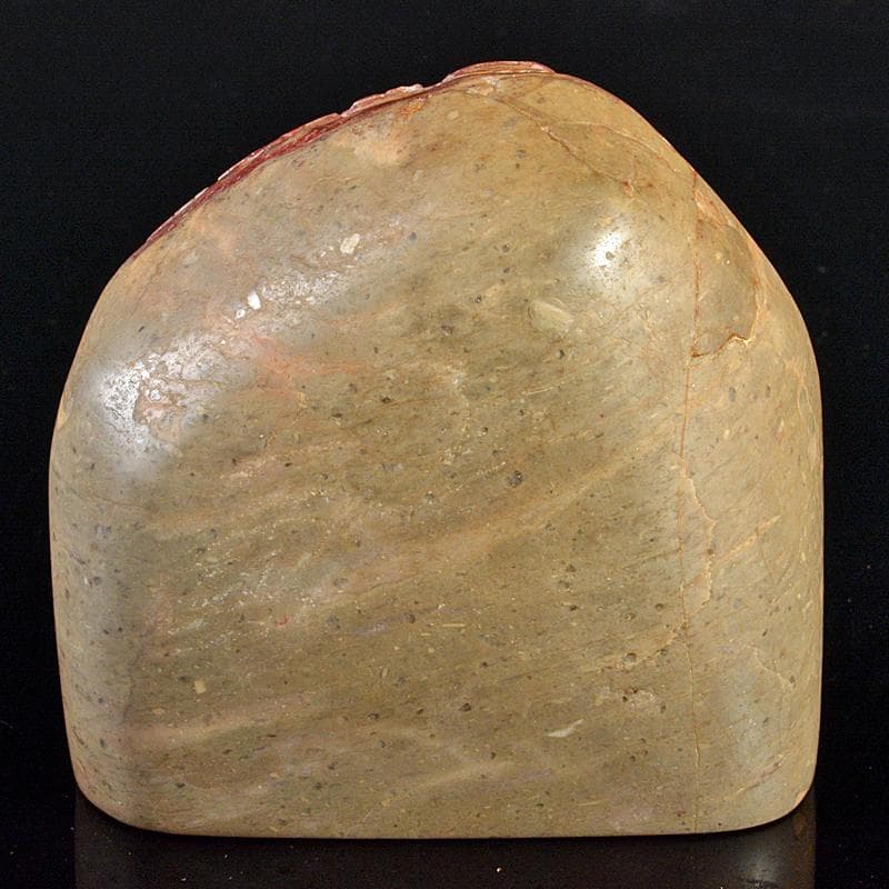 中国　玉石彫刻　雲龍刻　紙鎮　置物　M　R6153