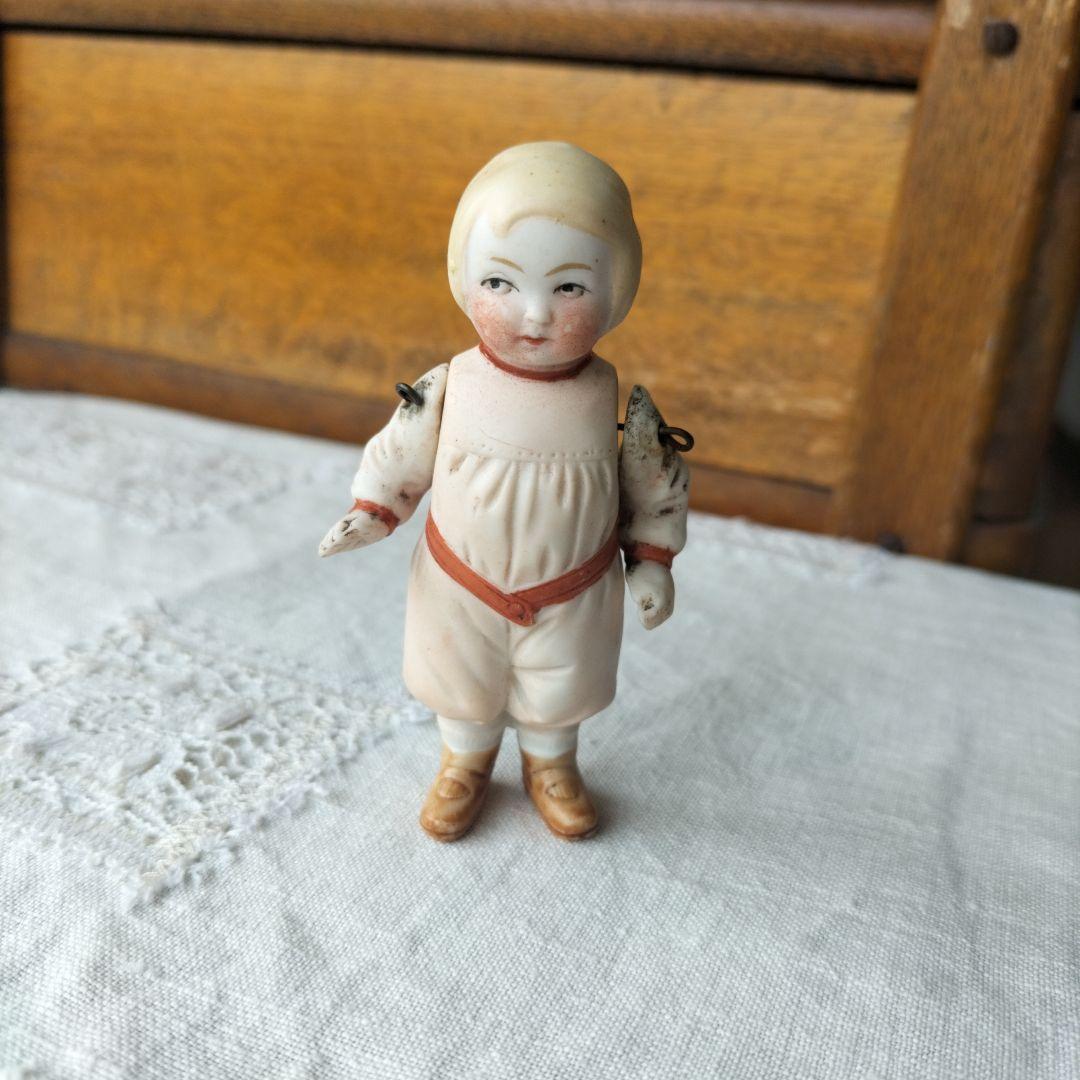 ドイツ　ビンテージ　ビスクドール　男の子　身長8.8cm HERTWIG？