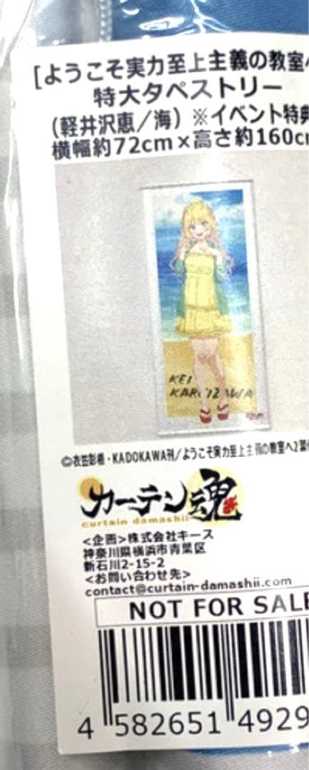 ようこそ実力至上主義の教室へ 当選品　軽井沢恵　特大タペストリー　海野　イベント