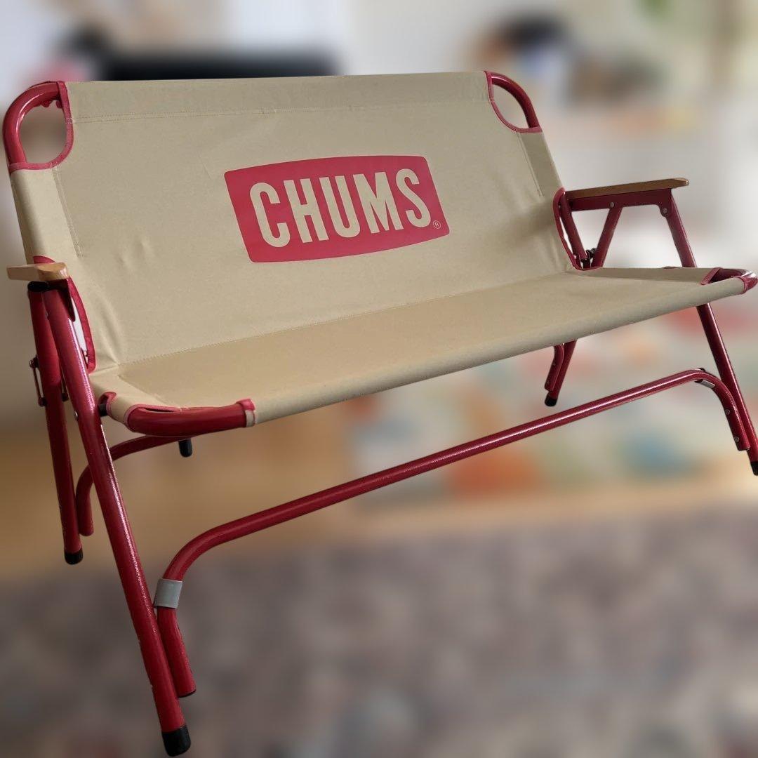 CHUMS チャムス バックウィズベンチ ベージュ レッド アウトドア ベンチ