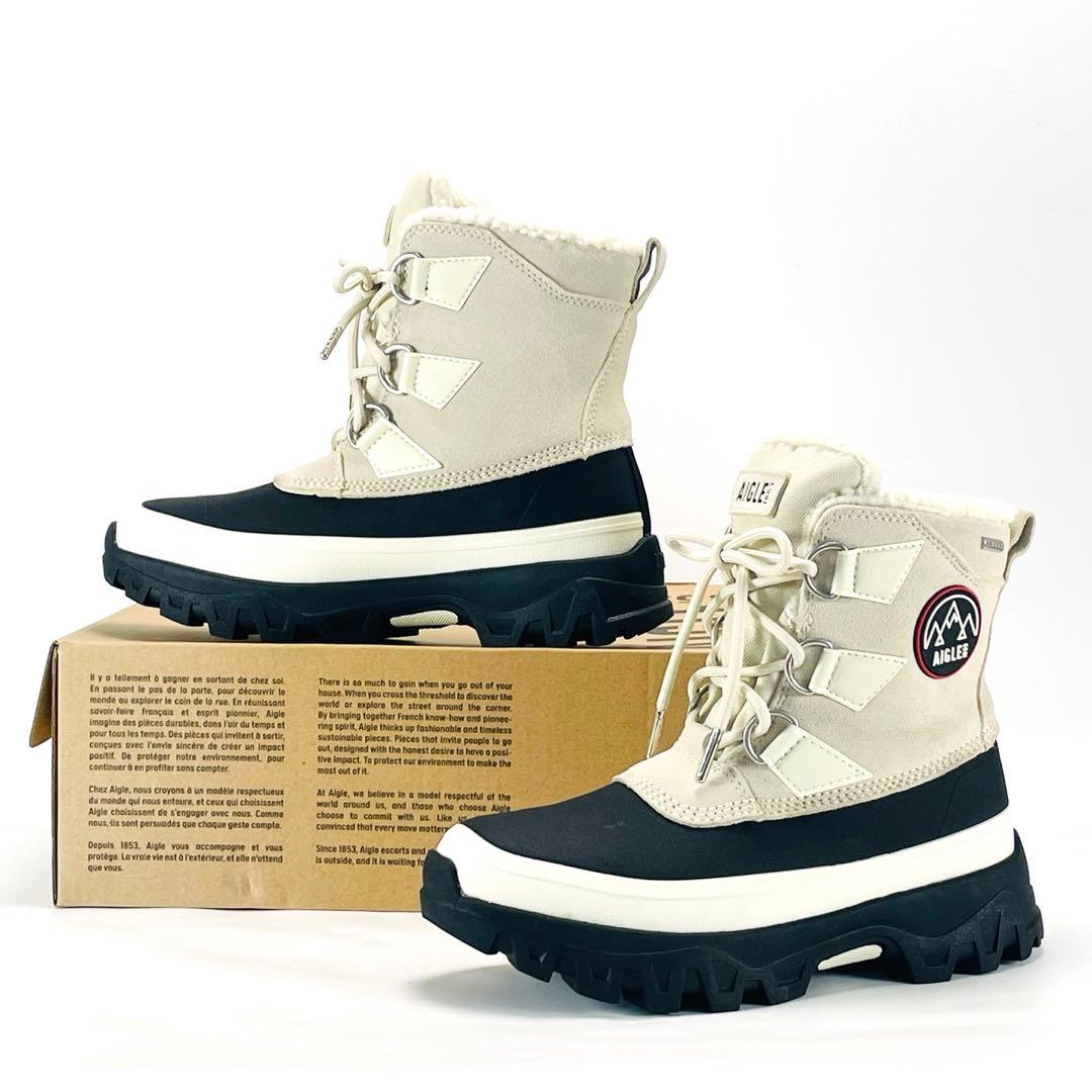 ほぼ未使用 スノー エーグル  AIGLE ブーツ 23.5 防水