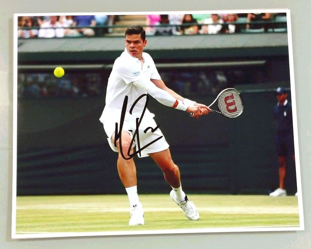 セール中…ミオシュ・ラオニッチ直筆サイン入り超大型写真…カナダプロテニスプレーヤ