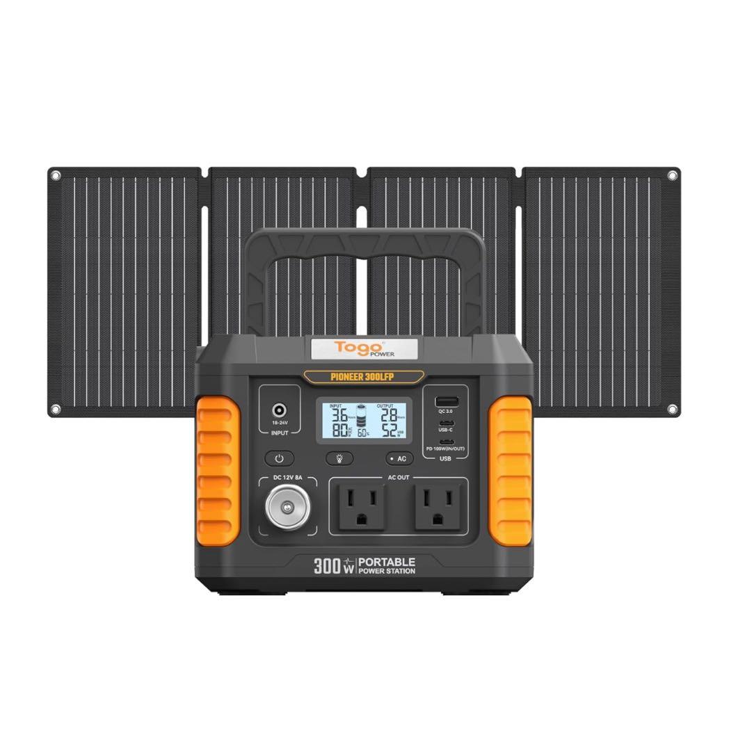 ポータブル電源 リチウムイオン電池 40Ｗ太陽光パネル ソーラー発電機 家庭用