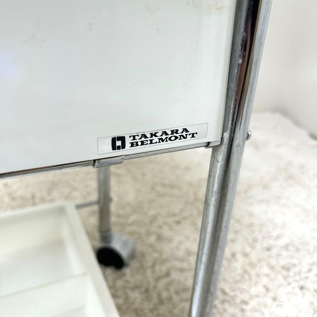 タカラベルモント サロンワゴン 4段 キャスター 美容室 カート 美容ワゴン 白