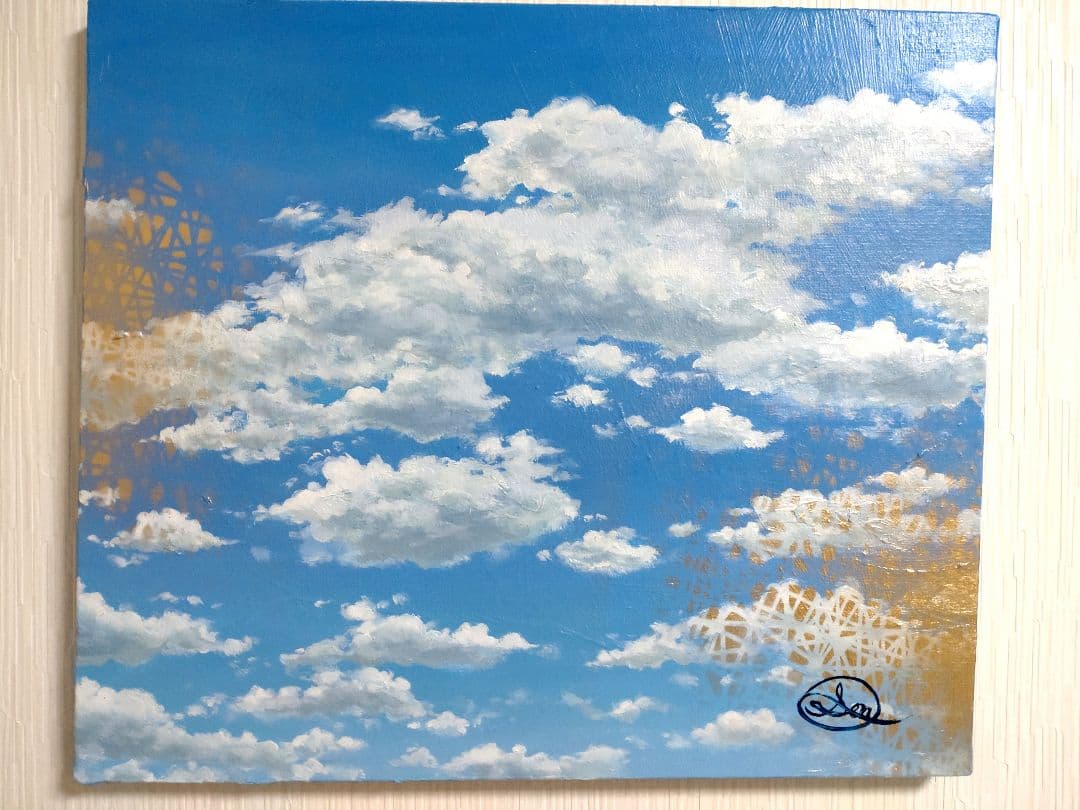 油絵【SHINE SKY】1点物の原画/油彩画/F10号★作者サイン入り