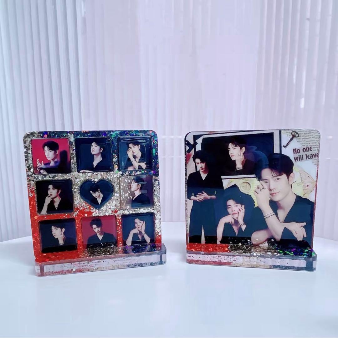 新作❣️肖戦 2番スタジオ　新両面レジン九宫格玄関置物2点セット❣️確認用0211