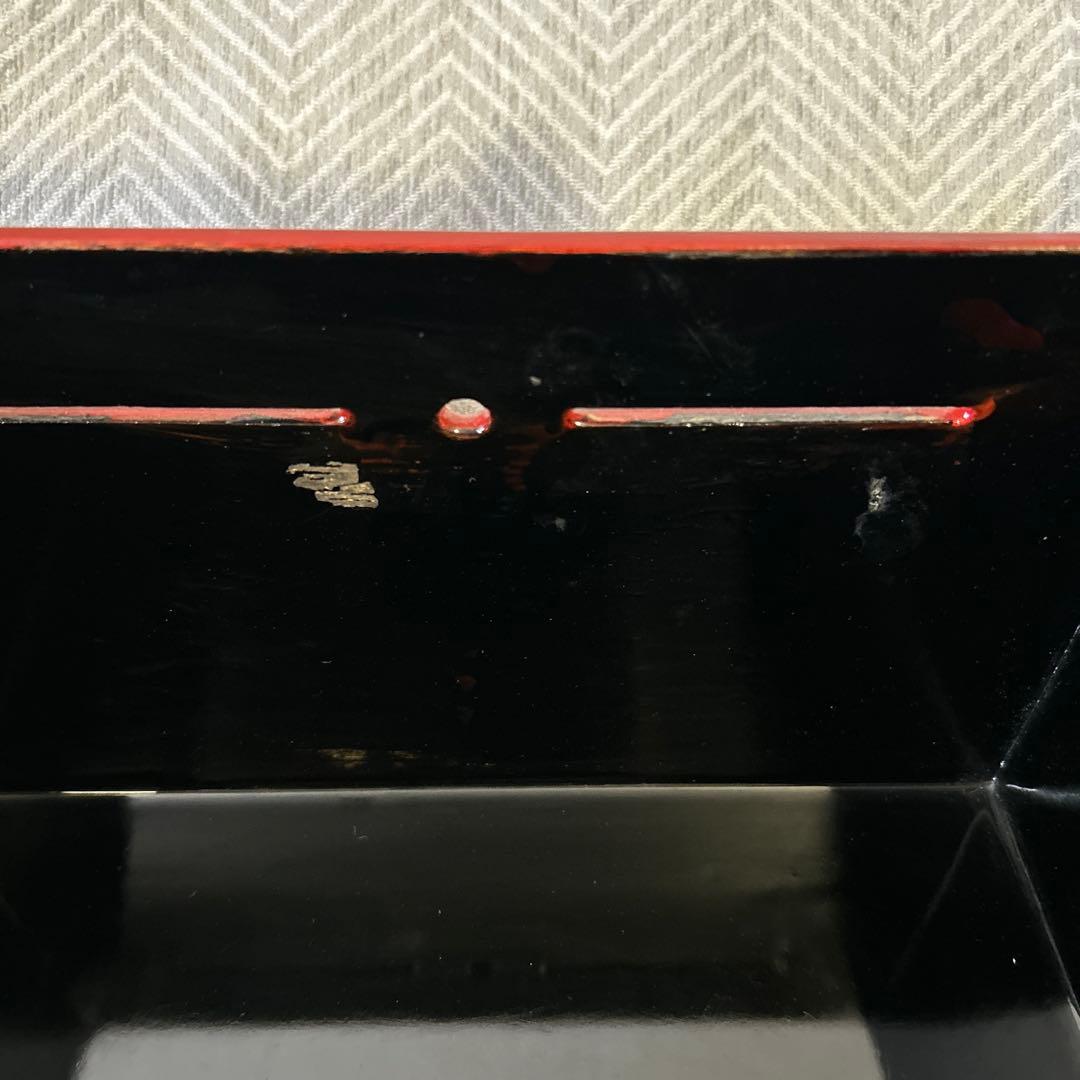 朱塗りおかもち　漆器　時代物　アンティーク