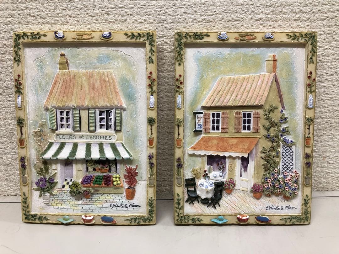 輸入品　作家物　立体ウォールデコレーション　壁飾り　壁掛け　アートフレーム