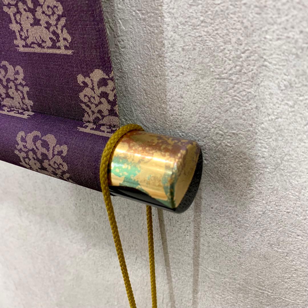 掛軸 田中鈴夫 友禅織 琵琶姫 共箱 染め物 伝統工芸