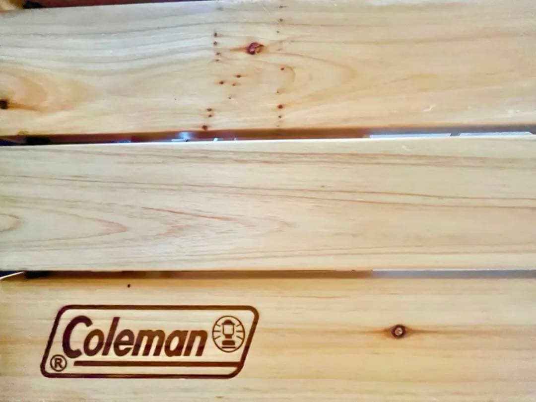 【送料込み・希少】Coleman ナチュラルウッドカウンターテーブル