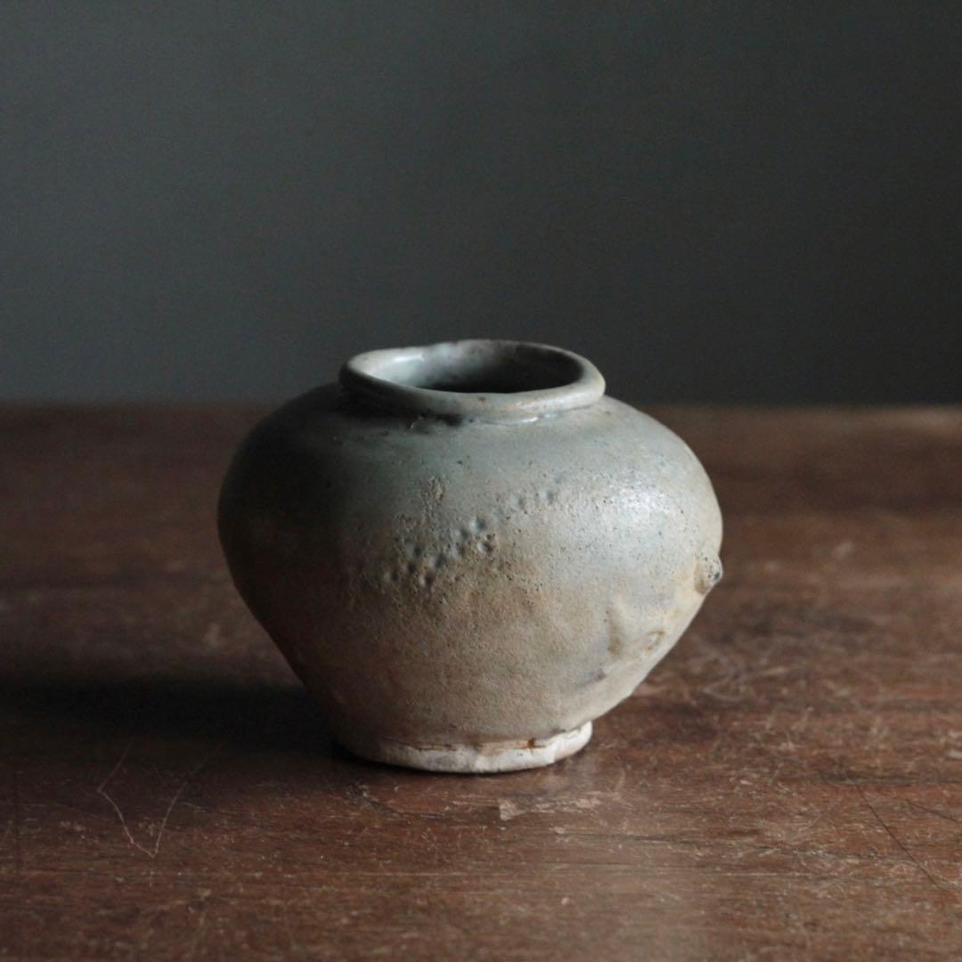 李朝 堅手 小壺 李朝壺 朝鮮美術 古美術 古道具 アンティーク 壺