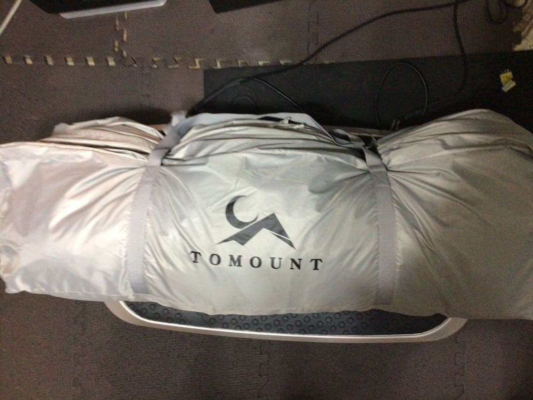 TOMOUNT ワンタッチテント2人用　グレー キャンプテント UPF 50+
