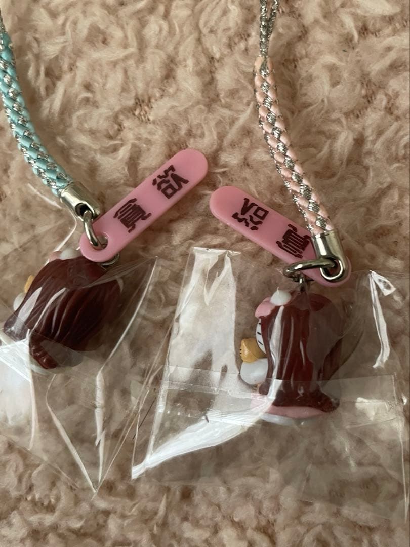 激レア！ハローキティ根付け　 しょこたんキティ　ピンク&ホワイト2個セット