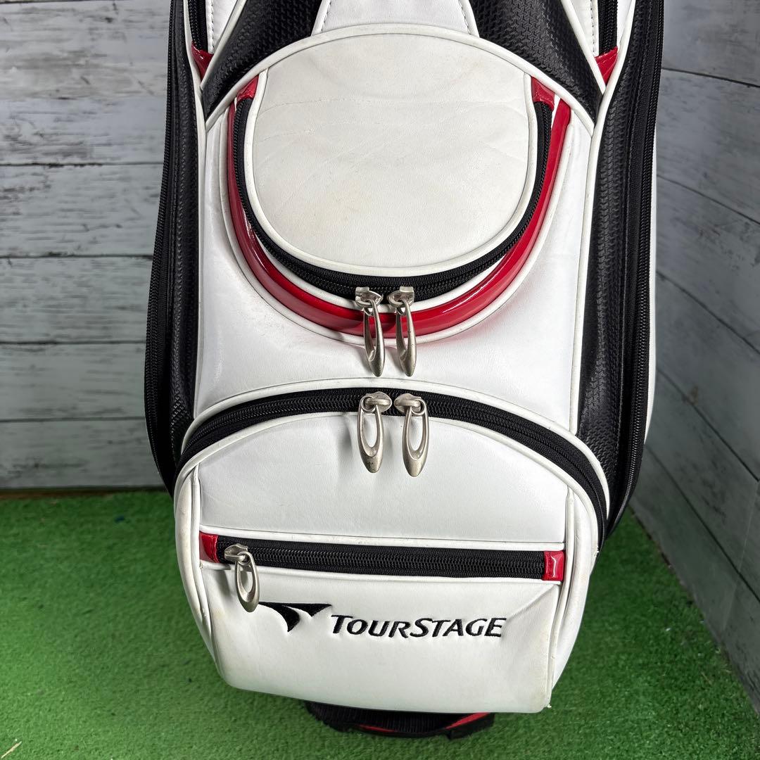 ツアーステージキャディバッグ ホワイト/ブラック