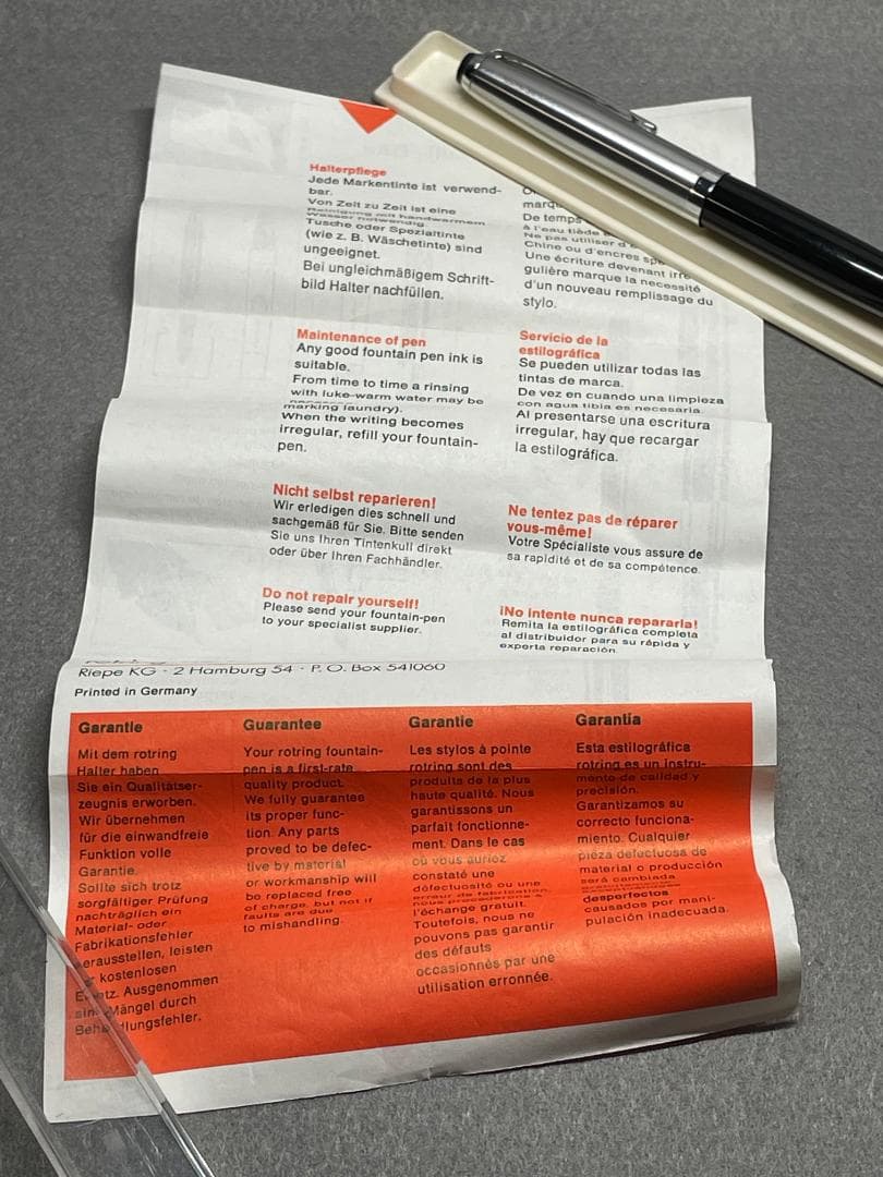 【未使用】ロットリング　ティンテンクリ(銀ティク)　180 117 説明書付