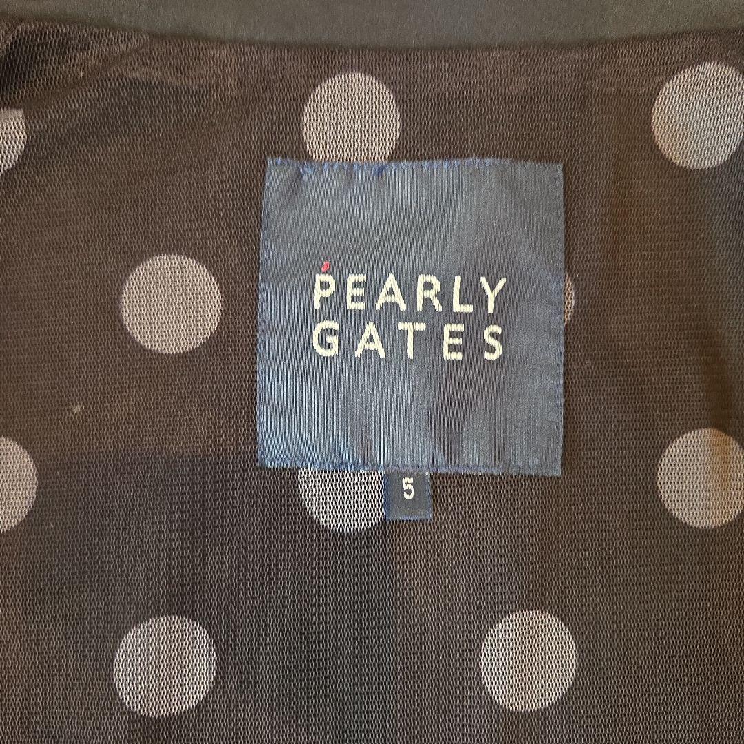 サイズ5 中古品★パーリーゲイツ ナイロン ブルゾン 黒 メンズ ゴルフ