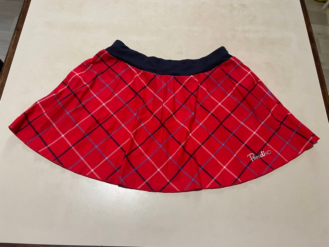 Pardiso 赤 チェック柄 テニスウェアMサイズ