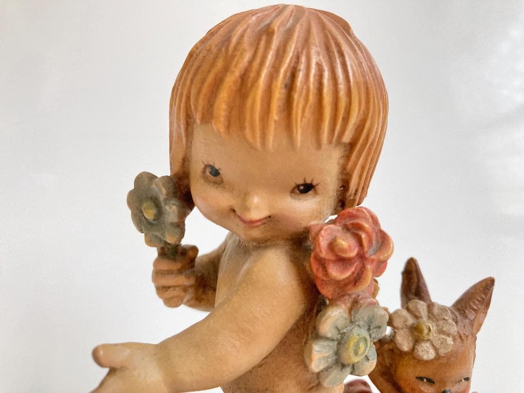 ANRI アンリ Nature Girl 木彫り人形 フェランディス 6インチ