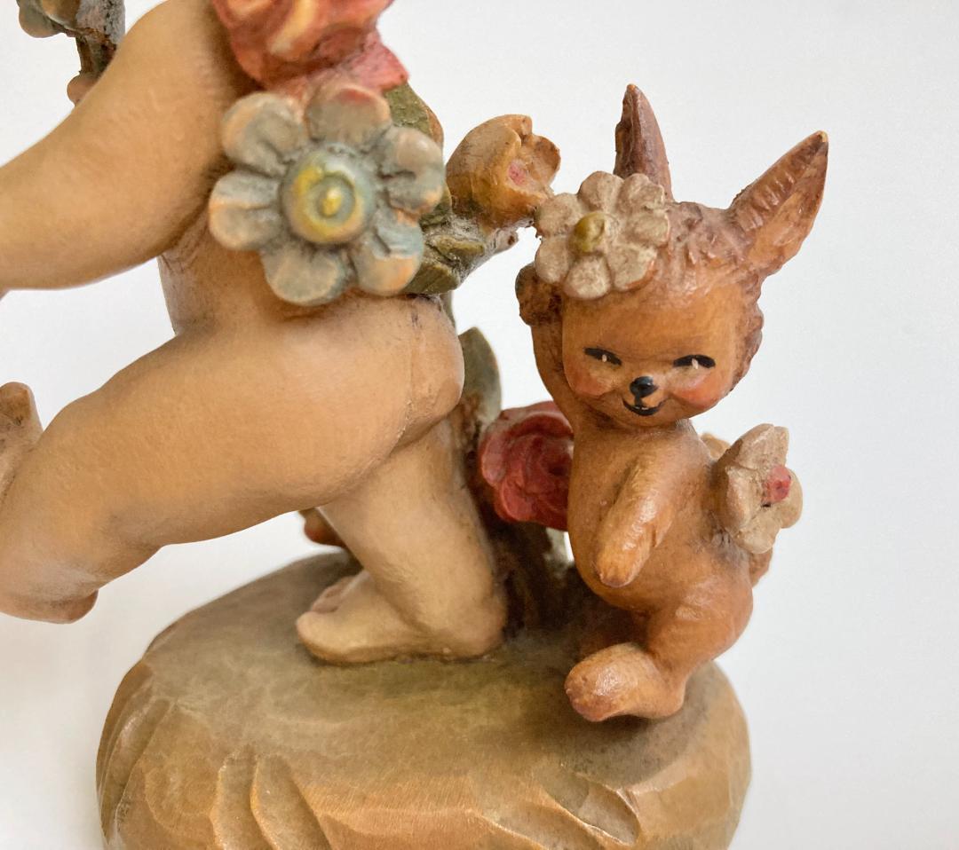 ANRI アンリ Nature Girl 木彫り人形 フェランディス 6インチ