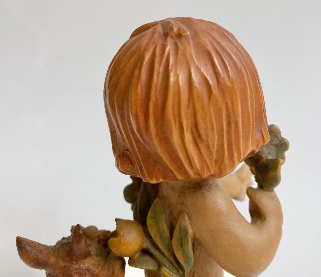 ANRI アンリ Nature Girl 木彫り人形 フェランディス 6インチ