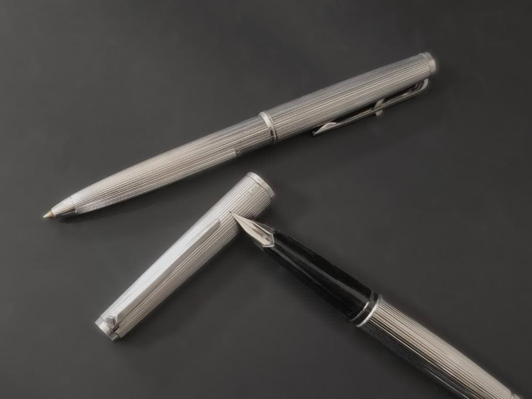 良品 モンブラン 925シルバー 1266 万年筆 1866 ボールペンセット