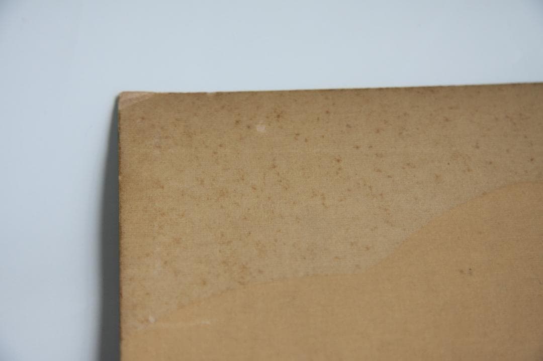 秋光作　里山風景画　日本画　色紙