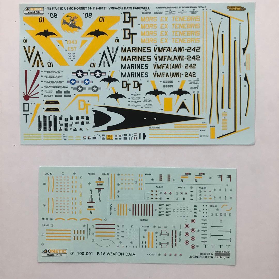 航空機・ヘリコプター Kinetic Gold F/A-18D USMC HORNET 1/48