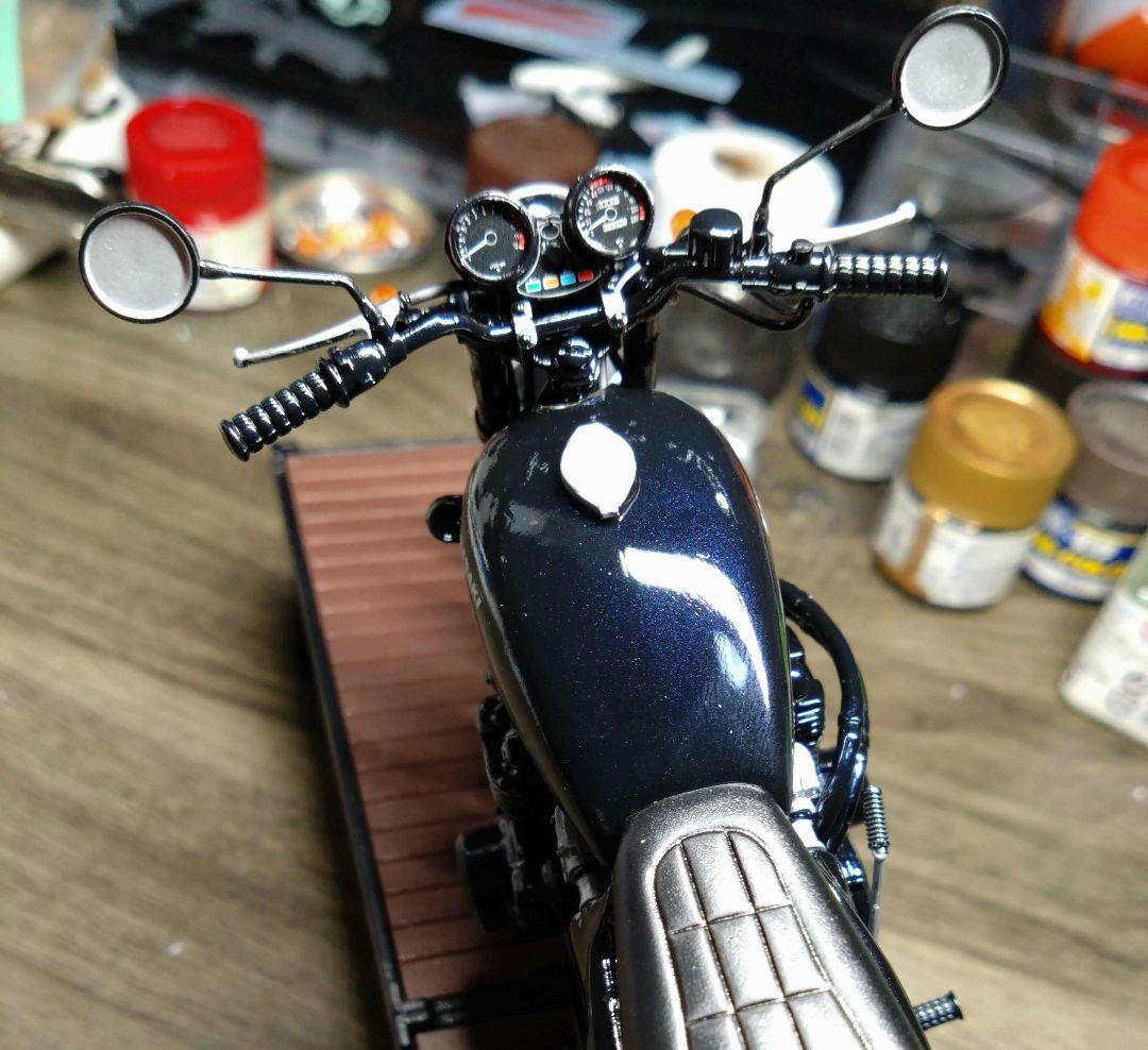 アオシマ 1／12 バイク　Z2 カワサキKawasaki750ブラック完成品