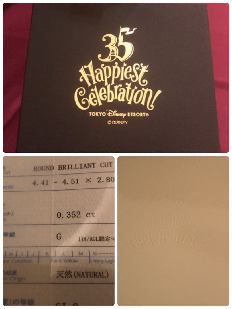 東京ディズニーリゾート35周年記念プラチナダイヤモンドネックレス（限定35個)