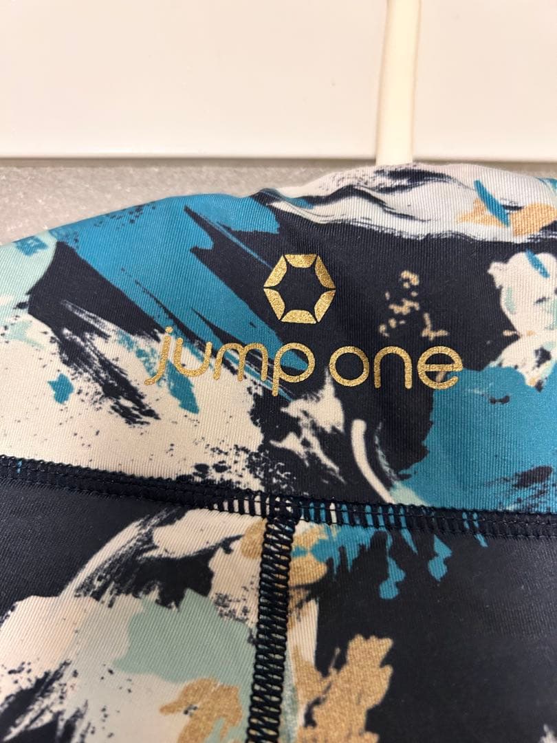 ●匿名配送即日発送●jumpone柄レギンスブラトップブルー36サイズ上下セット