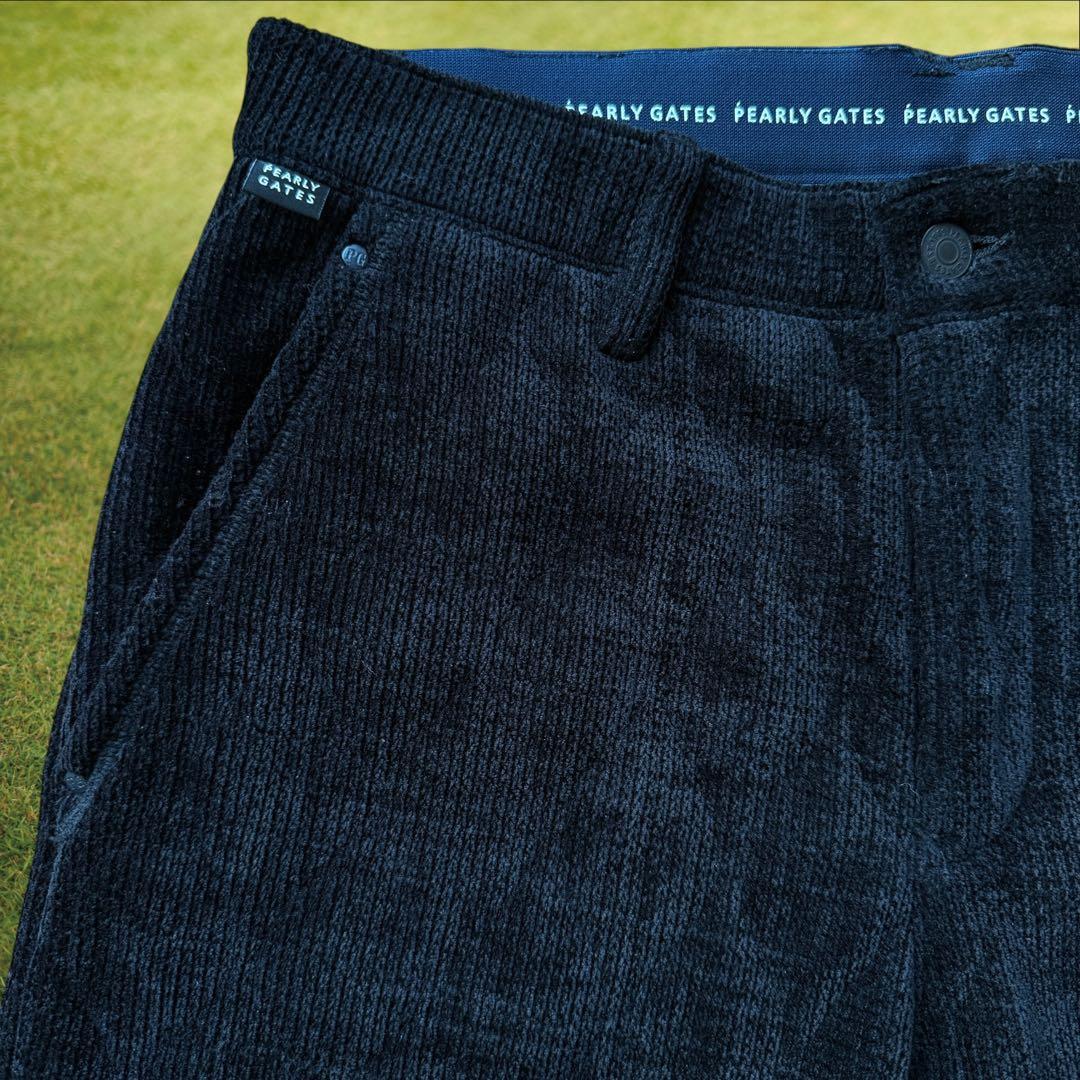 蓄熱　裏地付き　パーリーゲイツ　ジョガーパンツ　M〜L相当　黒　キルティング　4