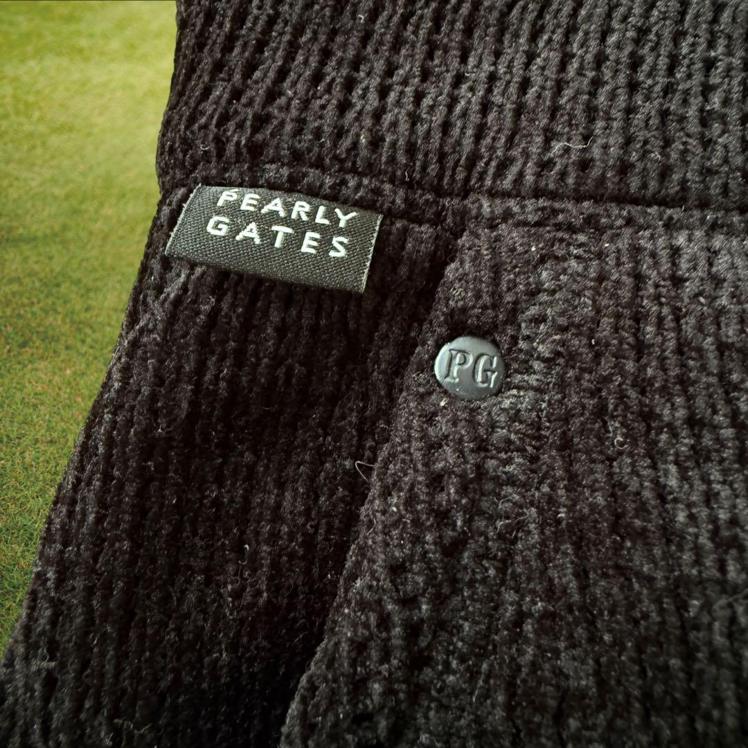 蓄熱　裏地付き　パーリーゲイツ　ジョガーパンツ　M〜L相当　黒　キルティング　4