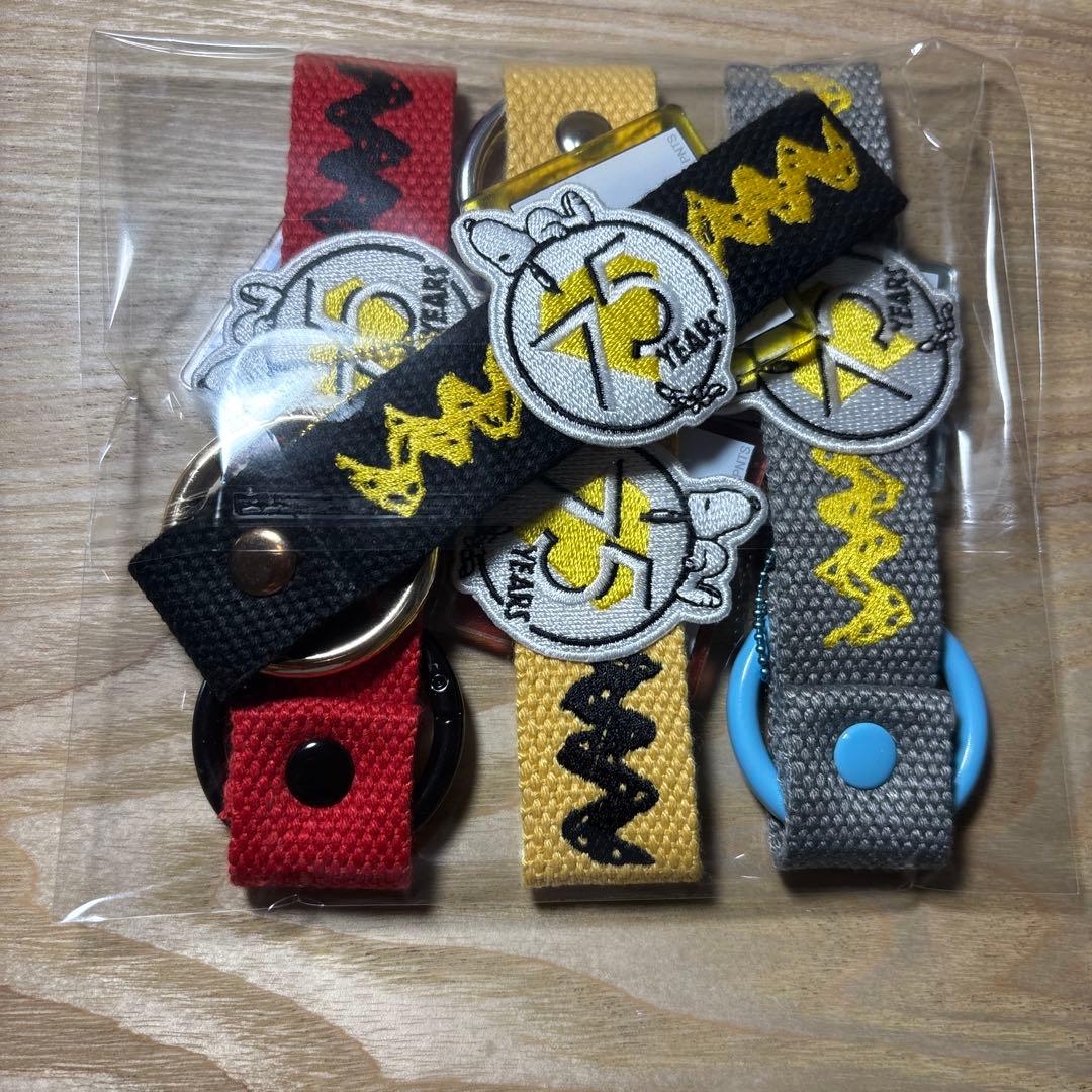 PEANUTS 75th アクリルマスコット付き刺繍タグ1月限定特価4種セット