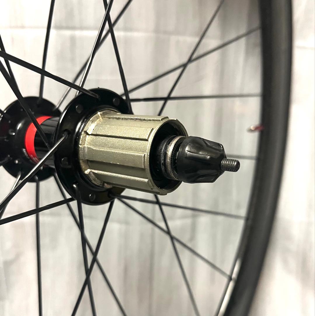 【訳あり】中華手組みカーボンホイール　チューブラー　シマノ10S