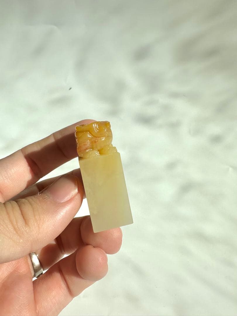 【螭虎】 古獣　美品　高級印材　篆刻　印石　ラオス　印石　水凍 田黄