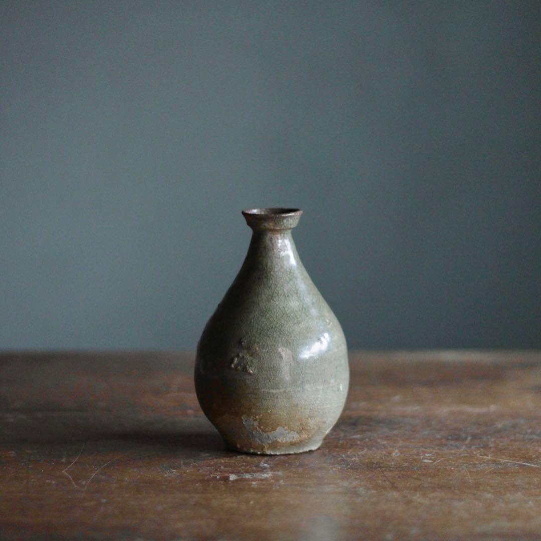 高麗青磁 徳利 容量約200ml 独酌に 古美術 古道具 アンティーク 朝鮮美術