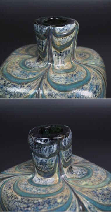 送料無料　大珍品　時代ガラス四角瓶　高さ11.5ｃｍ