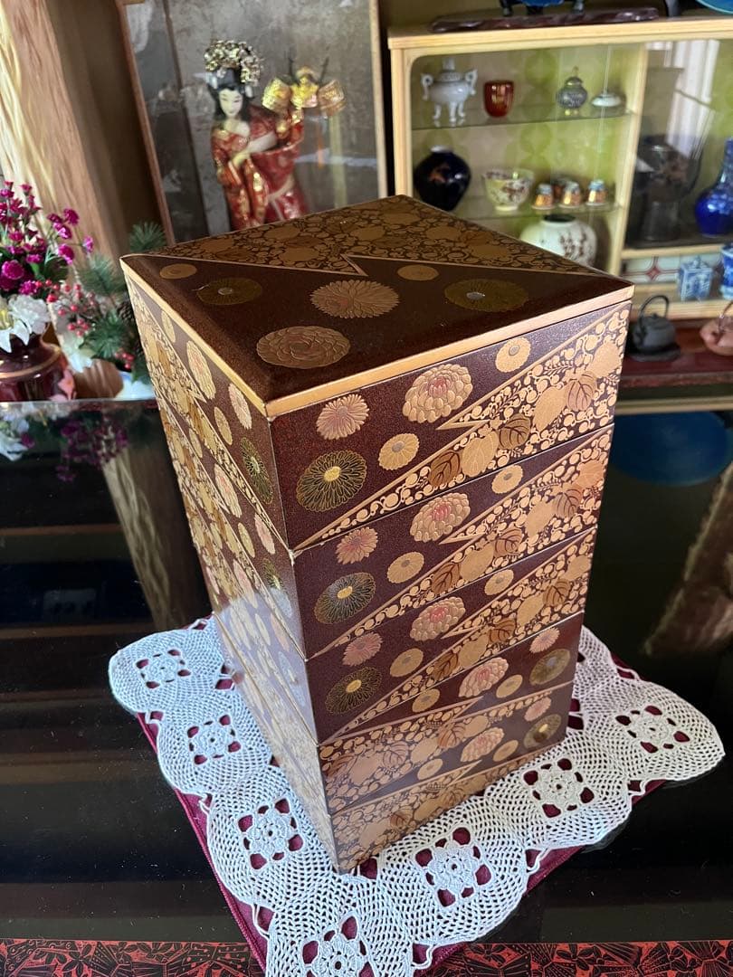 重箱 江戸後期 和骨董 自宅蔵出し 漆塗り漆器工芸品