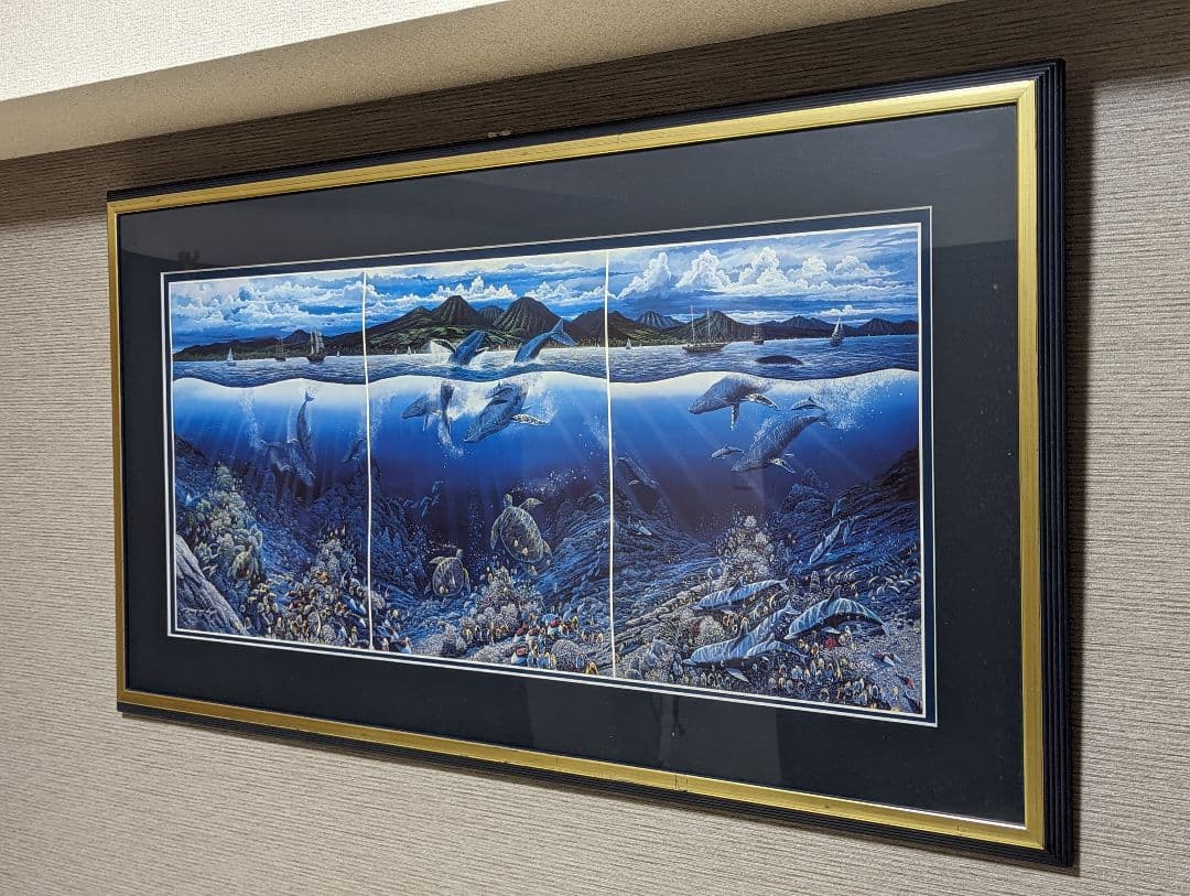 ロバート・リン・ネルソンの大判壁掛けマリンアート 額付き