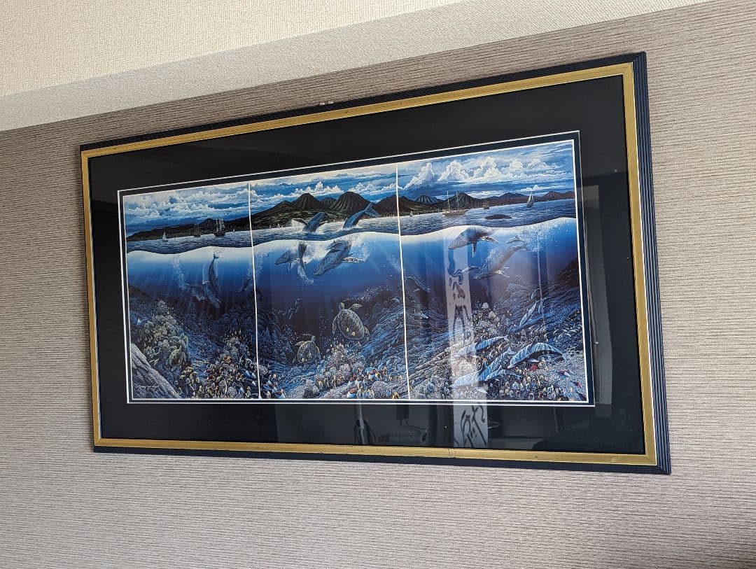 ロバート・リン・ネルソンの大判壁掛けマリンアート 額付き