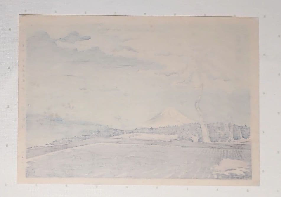 新版画富士三十六景ノ内富士見高原の富士、徳力富吉郎画昭和15年頃内田美術書肆出版