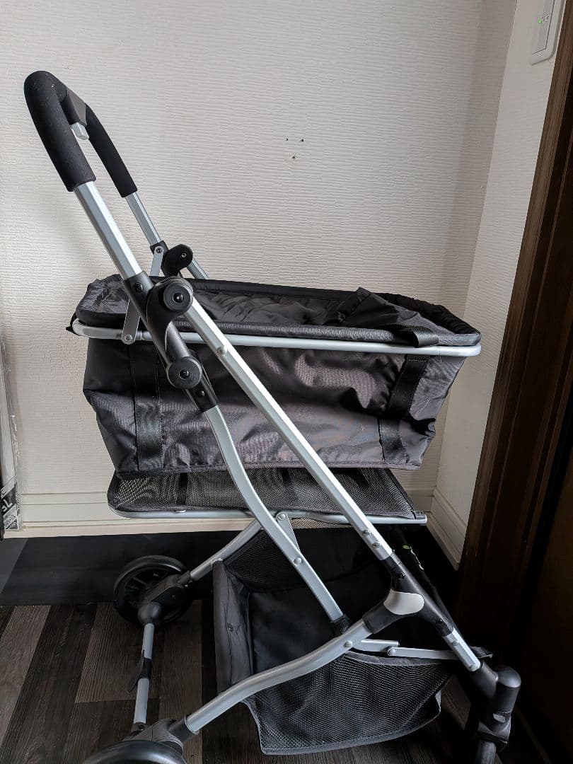 ギンナンEco Ca 折りたたみショッピングカート 黒 保冷バッグ